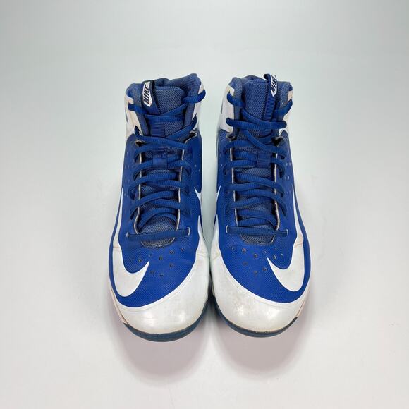 Nike Alpha Huarache Blue White Pro Mid MCS Baseball 923434-411 Youth Size 5.5 - Picture 3 of 10